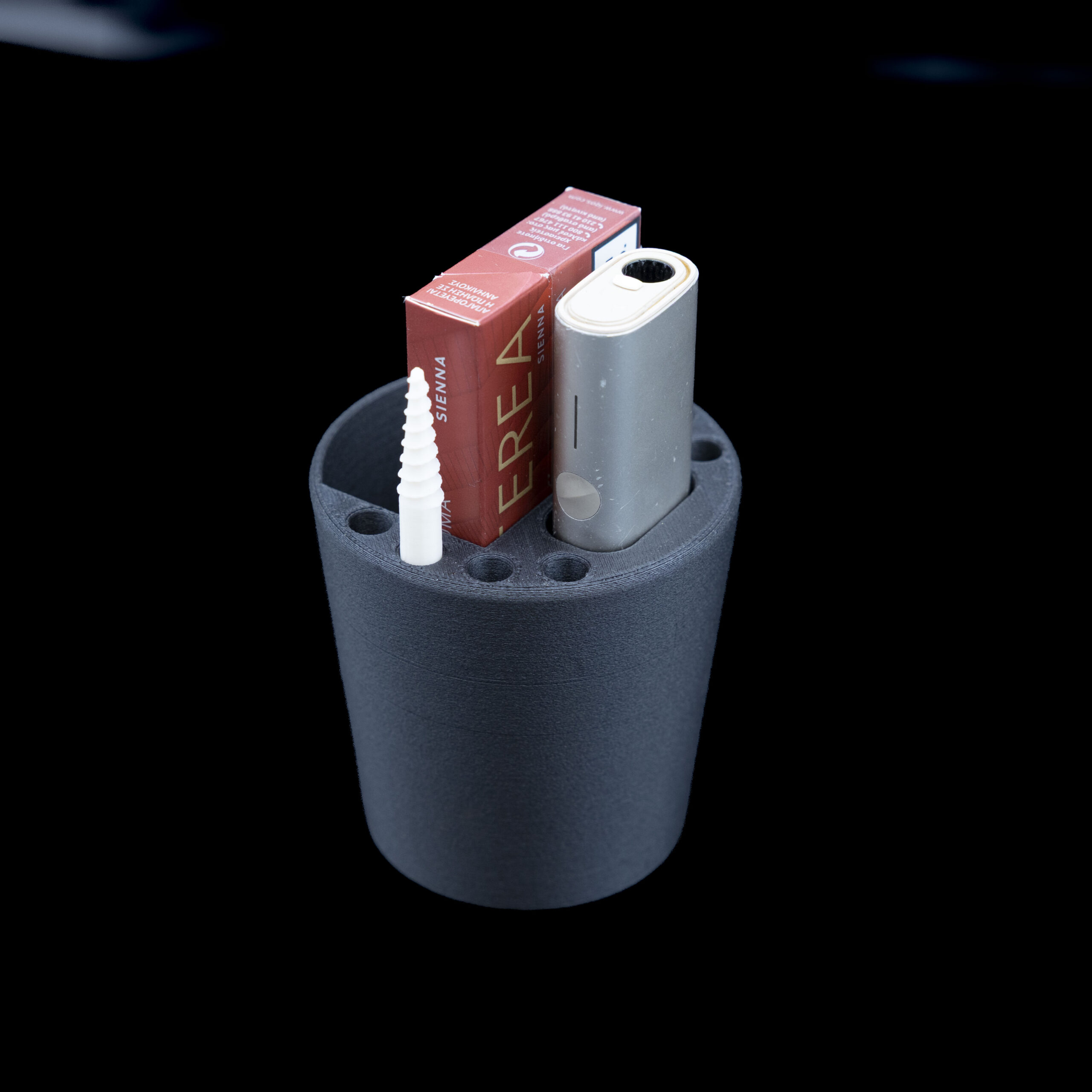3dit_iqos_kit.black.jpg car cup organizer for IQOS Iluma One with Terrea sticks and stick remover tool
